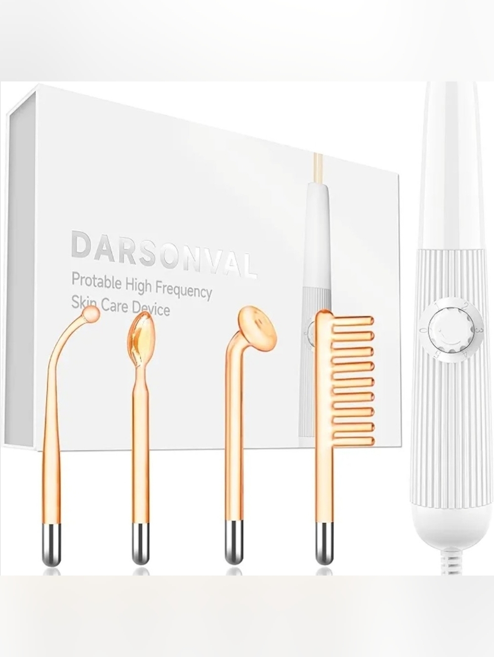 High Frequency Facial Wand Micro Care Skin Care, Rose Gold